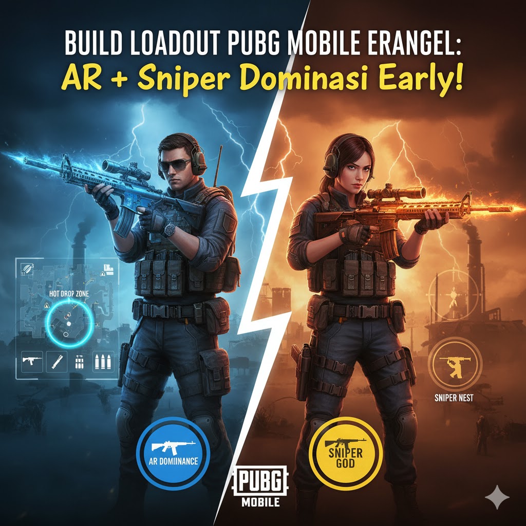 Build Loadout PUBG Mobile Erangel: AR + Sniper Dominasi Early Game!