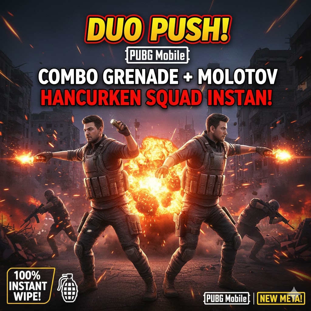 Duo Push PUBG Mobile: Combo Grenade + Molotov Hancurkan Squad Instan!