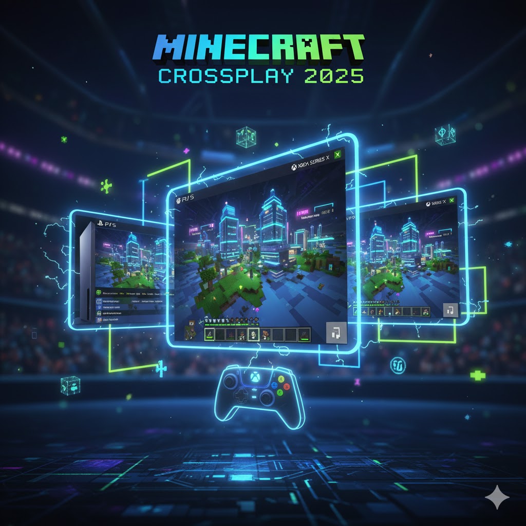 Minecraft Crossplay 2025: Main Bareng PS5, Xbox, & HP Sekaligus!