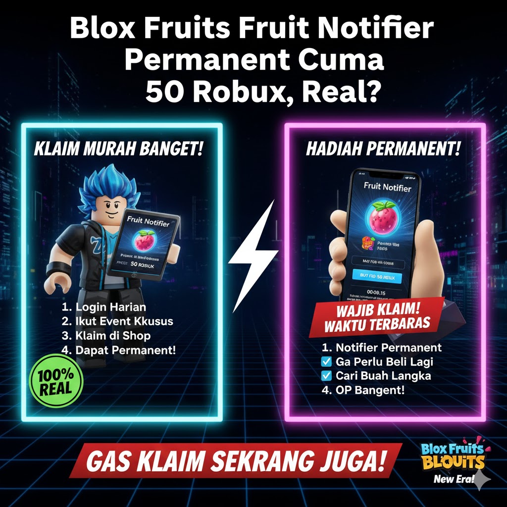 Blox Fruits Fruit Notifier Permanent Cuma 50 Robux, Real?
