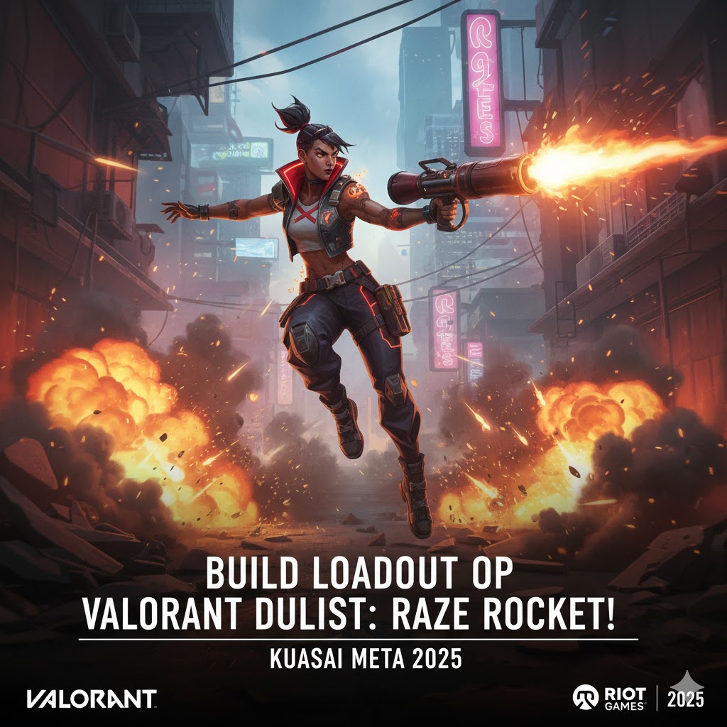 Build Loadout OP Valorant Duelist: Raze Rocket! Kuasai Meta 2025