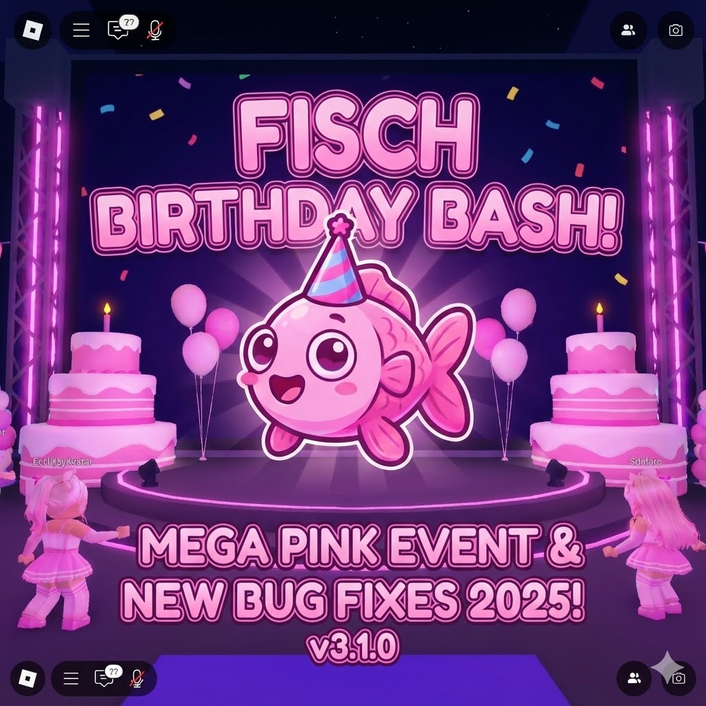 Fisch Roblox Birthday Event: Mega Pink dan Bug Fix Terbaru 2025!