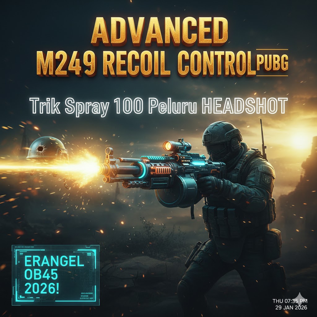 Advanced M249 Recoil Control PUBG: Trik Spray 100 Peluru Headshot Erangel OB45 2026!
