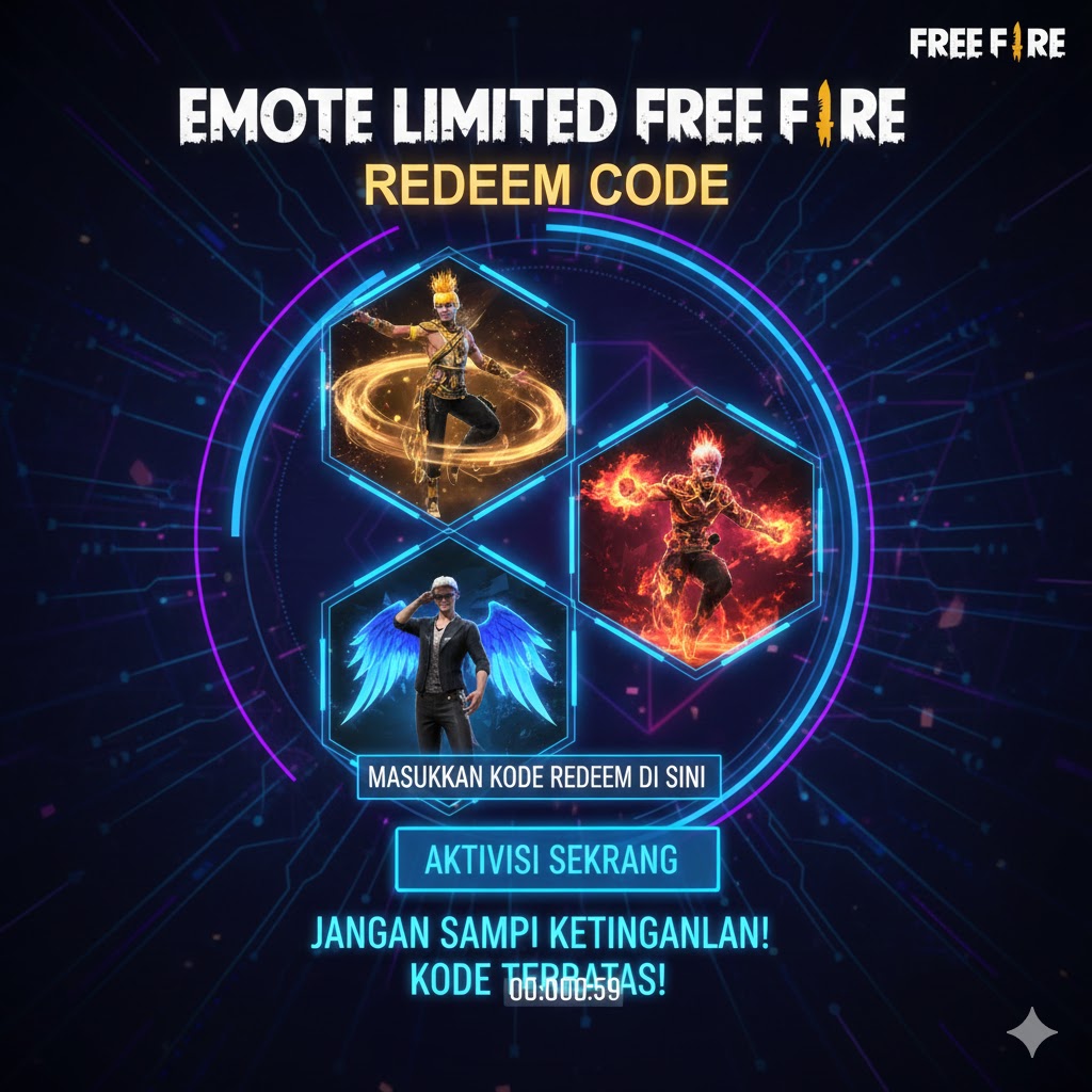 Emote Limited Free Fire Redeem Code Januari 2026!
