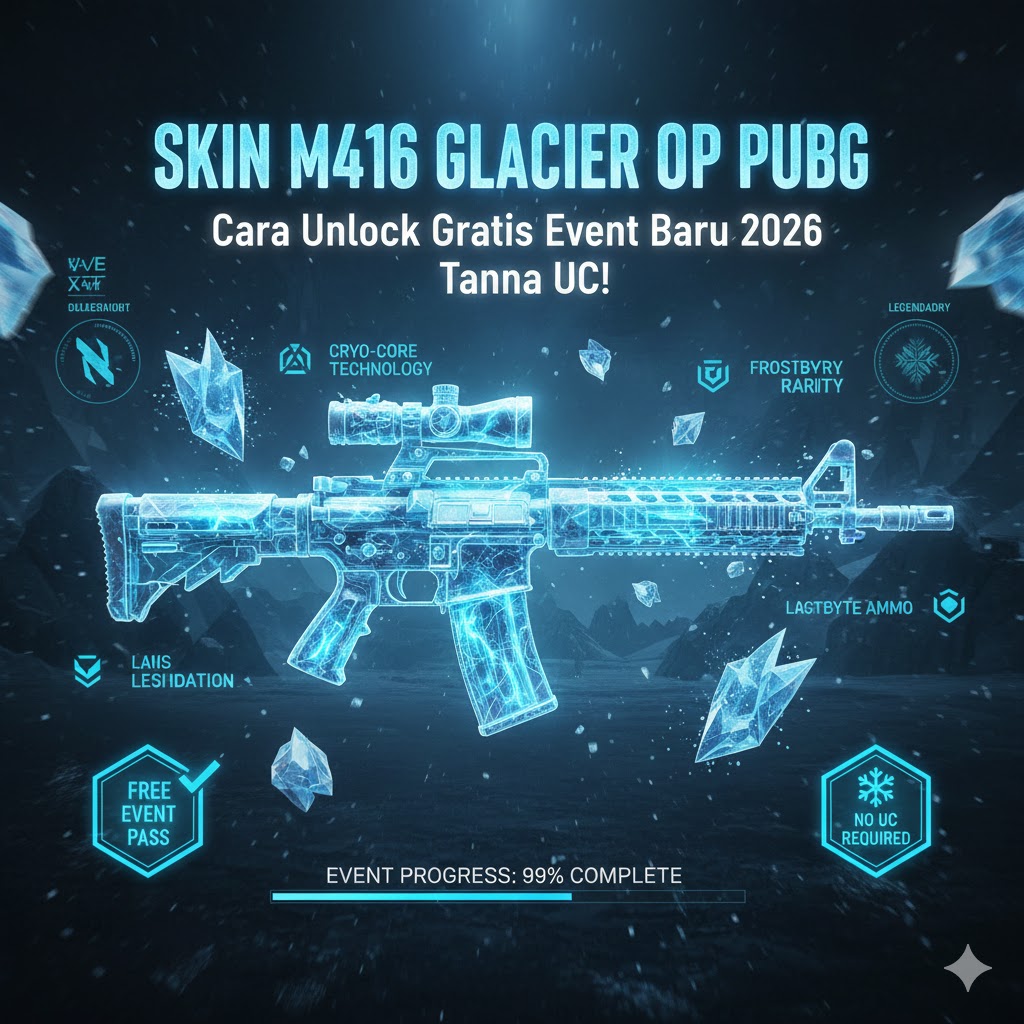 Skin M416 Glacier OP PUBG: Cara Unlock Gratis Event Baru 2026 Tanpa UC!