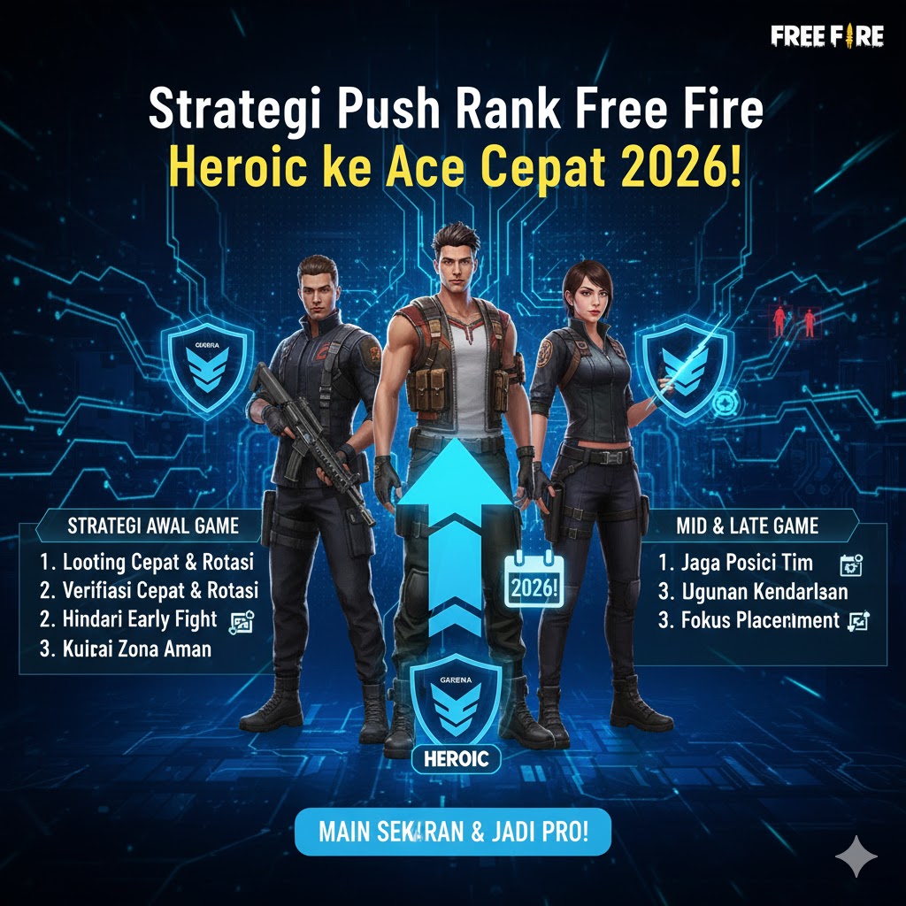 Strategi Push Rank Free Fire Heroic ke Ace Cepat 2026!