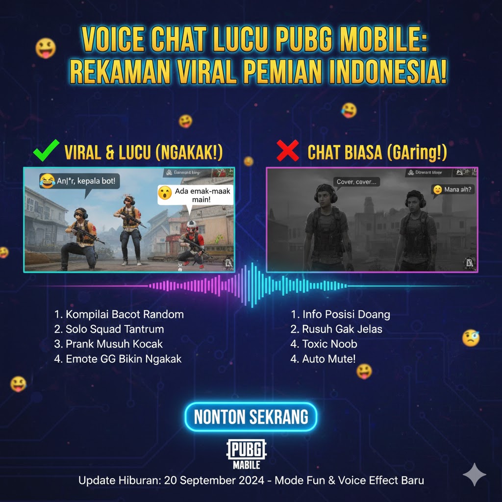 Voice Chat Lucu PUBG Mobile: Rekaman Viral Pemain Indonesia!