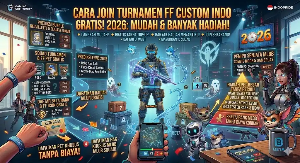 Cara Join Turnamen FF Custom Indo Gratis